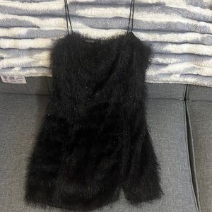 Princess Polly, black mini dress with flakes of sparkle, size 8, worn once.